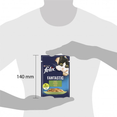 Влажный корм для кошек Purina Felix Fantastic с кроликом в желе 85 г (7613039835500) Винница - изображение 3