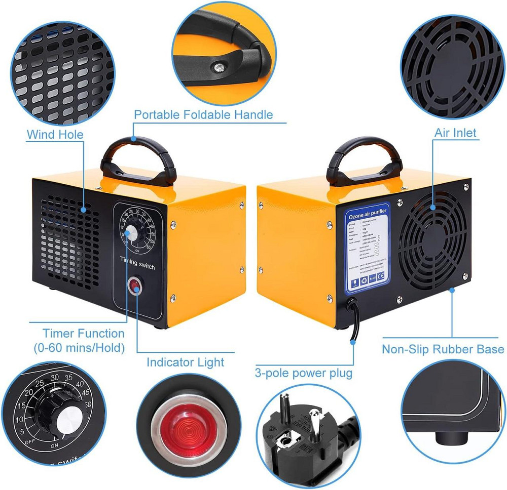 Генератор озона HDZ-32g очиститель воздуха 32 000 мг/ч, портативный озонатор O3 с таймером удаления запахов Днепр - изображение 4