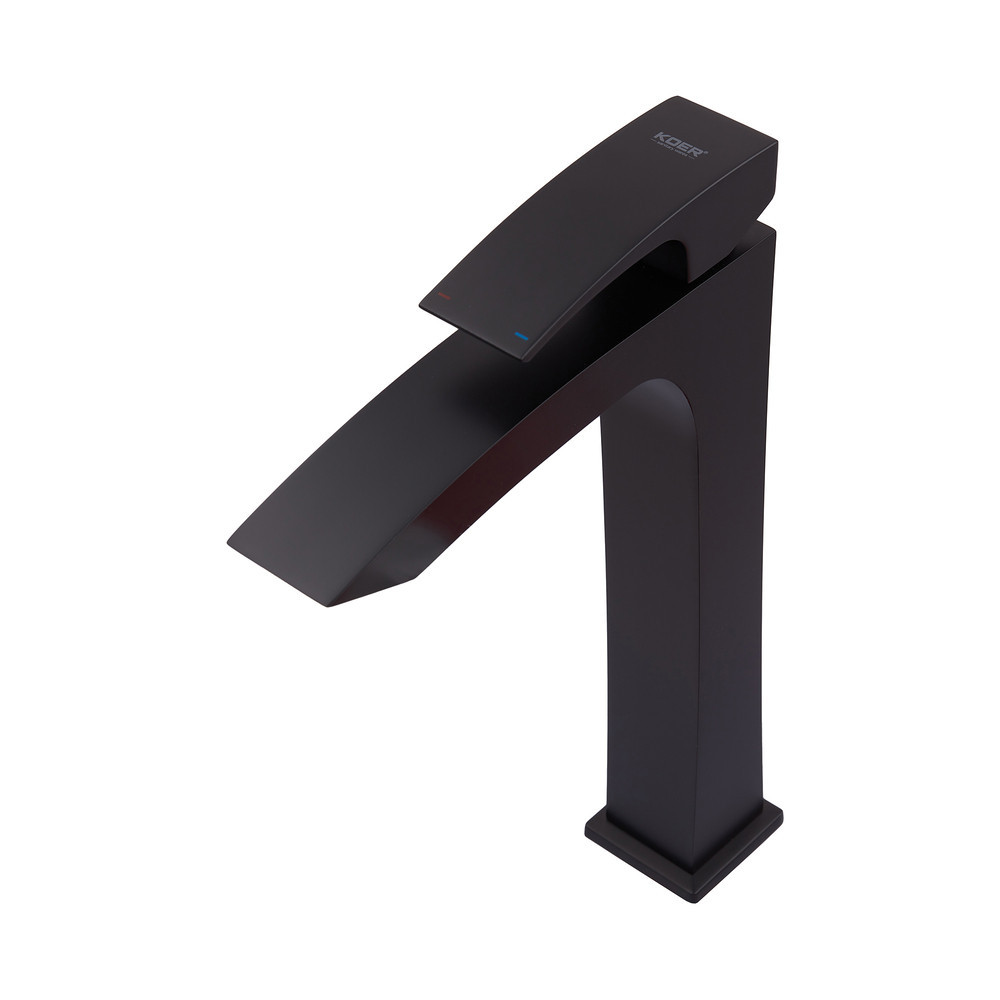 Высокий смеситель для умывальника Koer KB-11007-05 черный (KR3441) Харьков - изображение 4