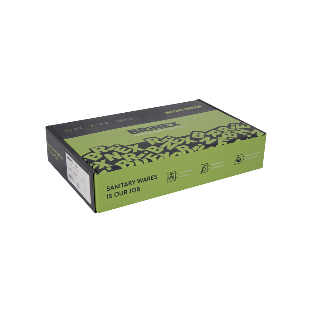 Смеситель для раковины Brinex Pure 001F низкий Nickel BRIPUR001FNKL Киев - изображение 10