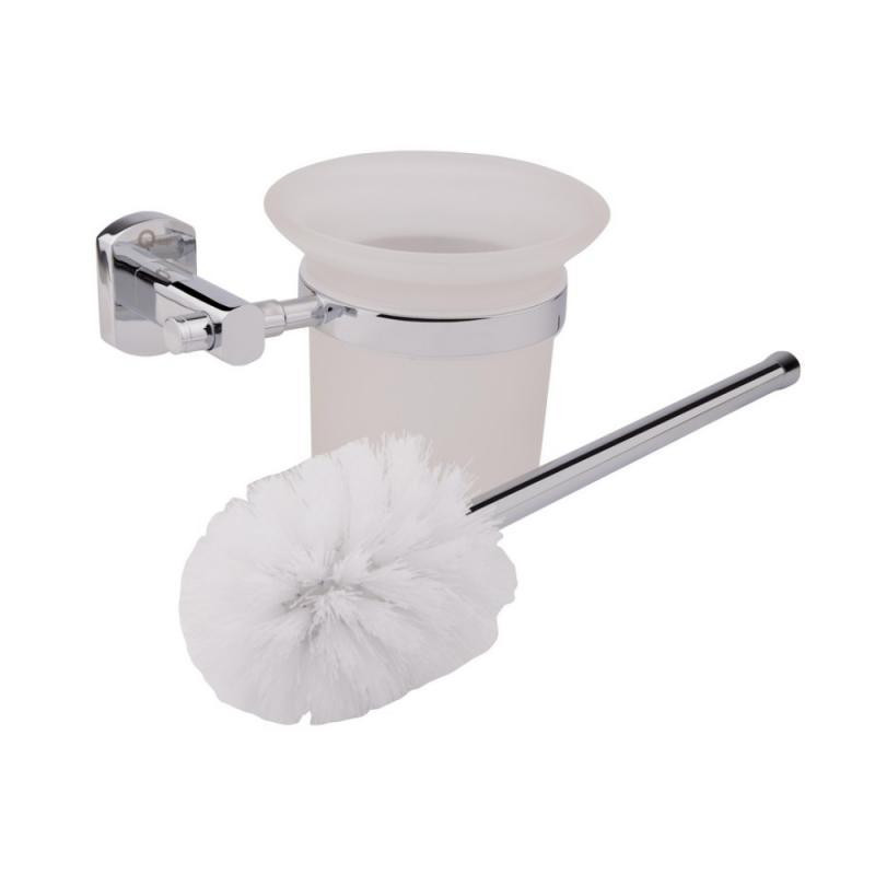 Настінний йоржик для унітаза Qtap Liberty CRM 1157, білий/хром Київ - фото 3