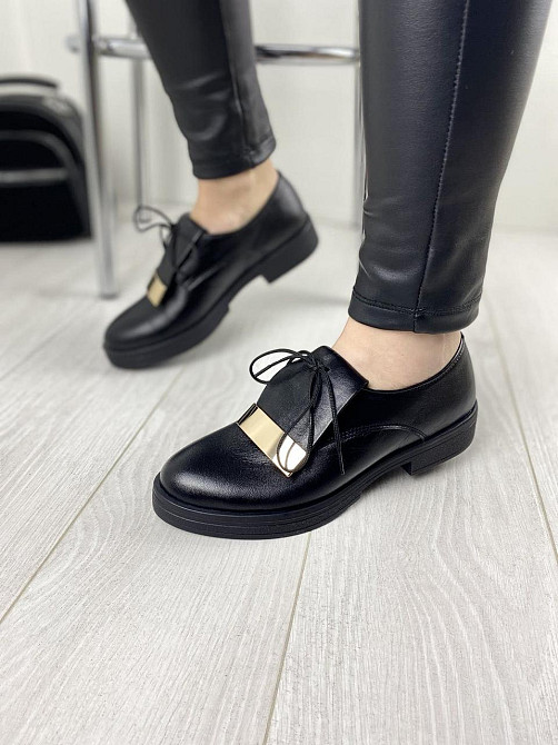 Olli Туфлі жіночі OLLI T-1-2450 чорні (весна-осінь, шкіра натуральна) (3238) Коломыя - изображение 2