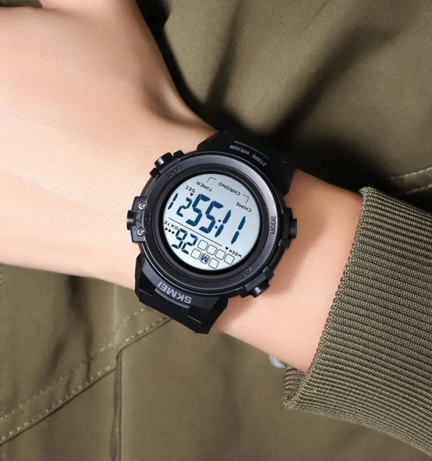 Годинник чоловічий наручний спортивний Skmei 2260 (Чорний з білим) Вінниця - фото 5