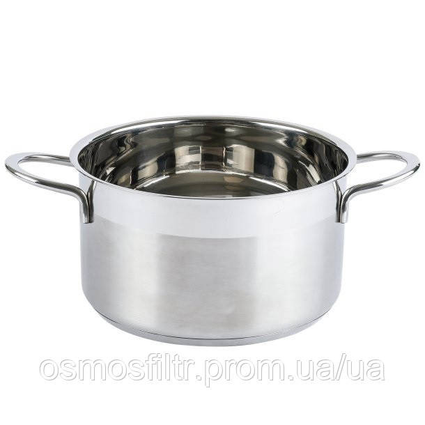 Каструля Axentia Brilliant Ø 18 см 2.5 л зі скляною кришкою нержавіюча сталь Н 10 см (135940) Київ - фото 3
