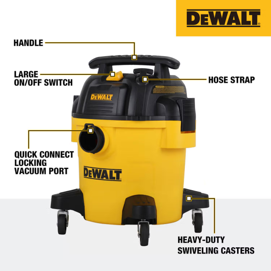 Професійний промисловий пилосос DeWALT DXV20PC : 1050 Вт, 20 л (DXV20PC) Київ