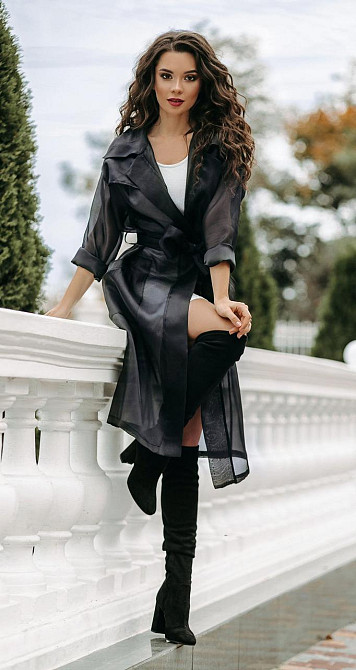 Повітряний тренч довжини МІДІ (42-46) Київ - фото 2