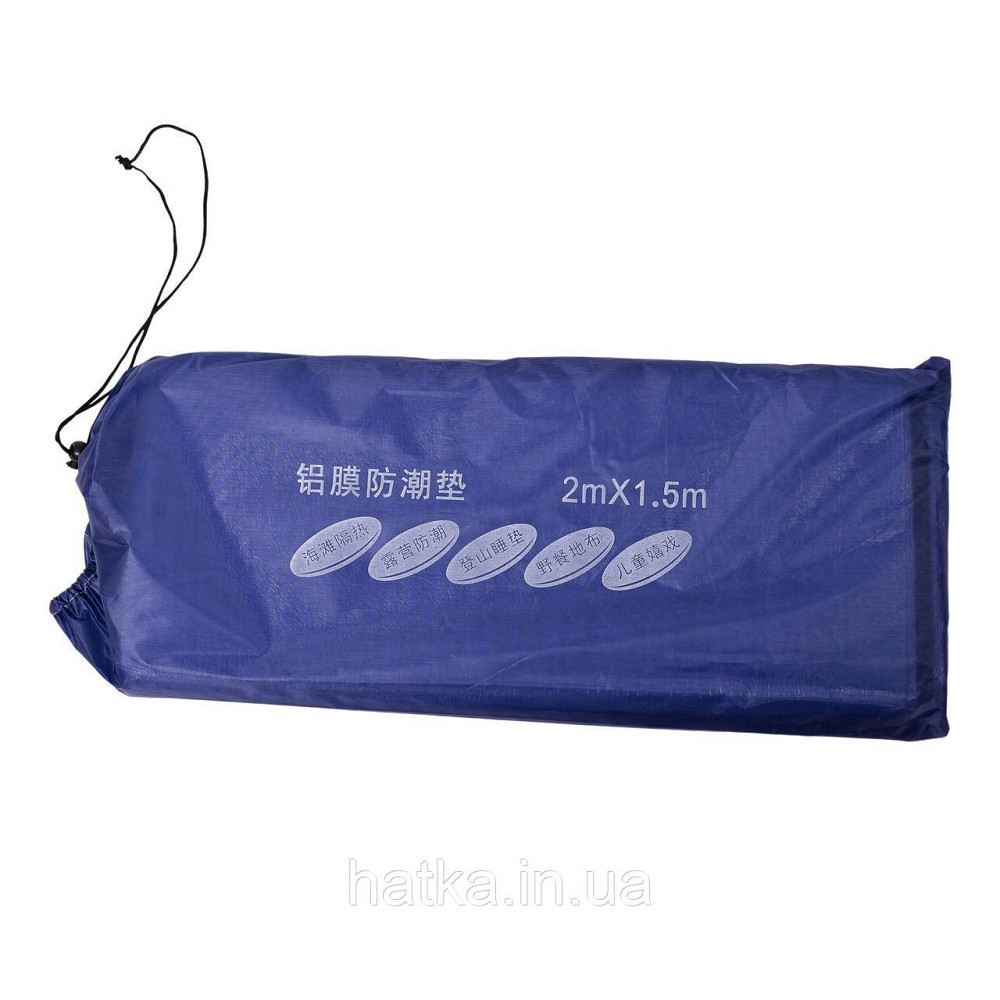 Підстилка під намет 195х143 см алюмінієва плівка вологостійка підстилка кемпінг з фольгованим покриттям Київ - фото 10