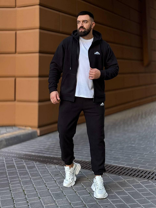 Мужской костюм из флис- полара L-XL, Чорний Одеса - фото 5