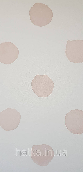 Шпалери флізелінові еко Rasch Kids World 0.53х10 дитячі круги плями рожеві на білому Київ - фото 3
