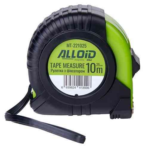 Alloid Base. Рулетка с фиксатором 10м/25 мм, MT-221025 Ковель