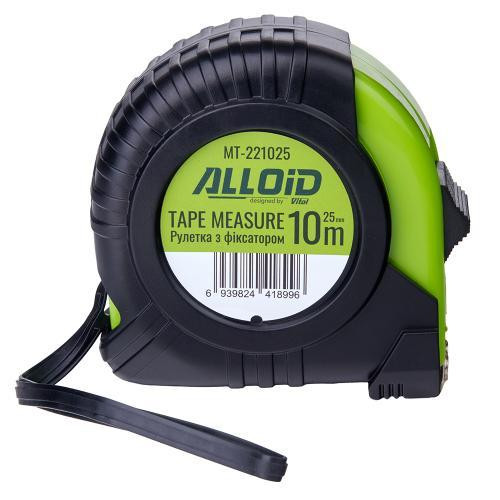 Alloid Base. Рулетка с фиксатором 10м/25 мм, MT-221025 Ковель - изображение 2