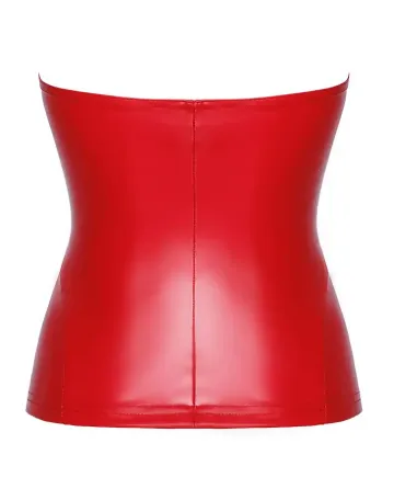 Корсет Noir Handmade F355 Red powerwetlook corset - XXL Львів