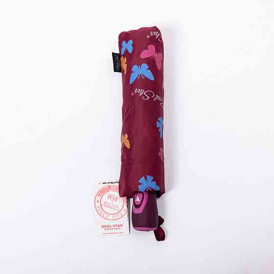 Полуавтоматический зонт с принтом, красный, 97 см Киев