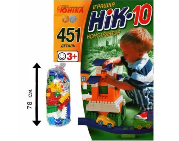 Дитячий конструктор НІК-10 70972, 451 велика деталь Вінниця - фото 1