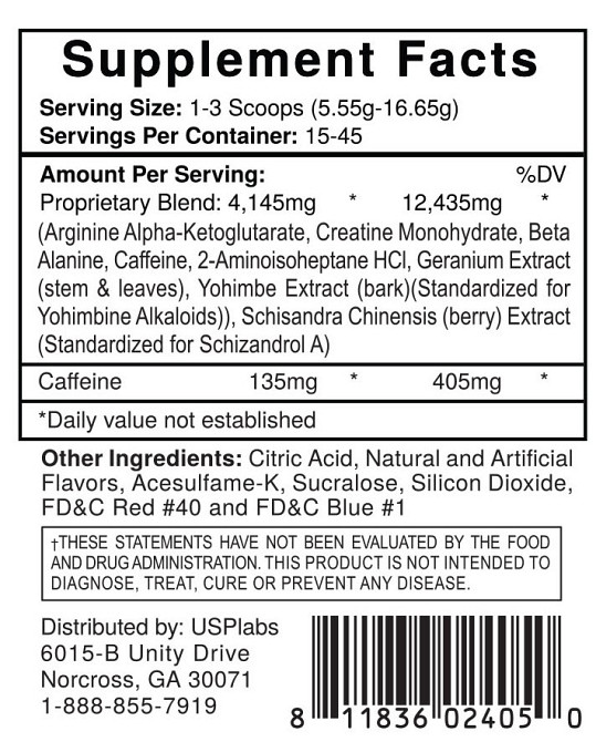 Предтренировочный комплекс USPlabs Jack3d 250 g (Pineapple) Луцк - изображение 2