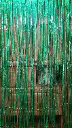 Дождик на фотозону праздничный с голограммой 2 м на 1 м зеленый Киев