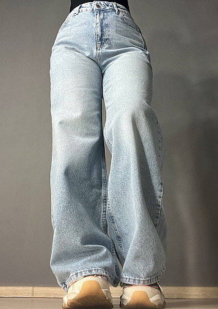 Джинсы женские Its Basic 2499-3 Wide Leg jeans с высокой талией широкие ровные от бедра с выточками  Одесса - изображение 1