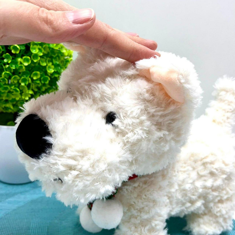 Собачка інтерактивна на повідку ходить виляє хвостом видає звуки повідок д/в реагує на дотик і ляскання долонь знімний шарфик Чернигов - изображение 10