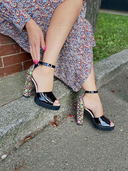 Kluchini БосонІжки жіночі KLUCHINI 4831 чорні (літо, шкіра лакована) (4115) лише 37р. Коломыя - изображение 8