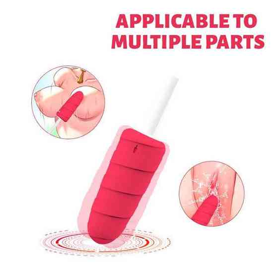 Вібратор "Морозиво" 10X Popsicle Vibrator USB - Рожевий - Вібратори Вінниця