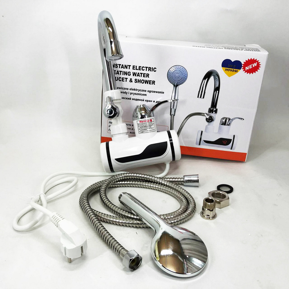 Проточный водонагреватель DIGITAL, Проточный водонагреватель для горячей воды нагреватель AJ-19 Львов - изображение 2