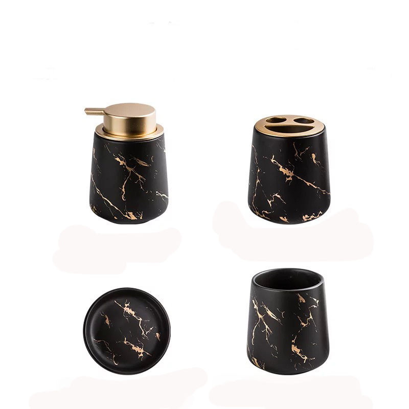 Керамический набор аксессуаров в ванную комнату из 4 предметов Bathlux, Черный Каменец-Подольский - изображение 3