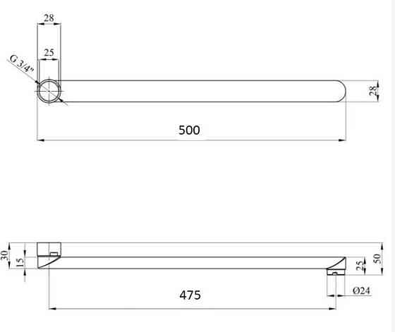 Вилив змішувача Globus Lux M72 50F (000009209) Київ