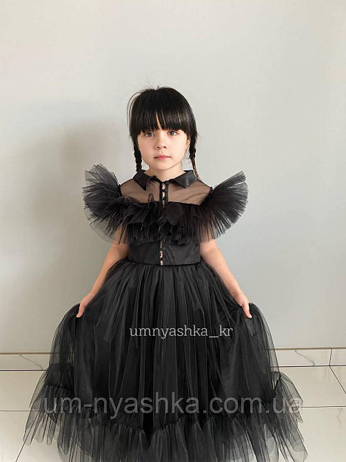 Черное нарядное платье на девочку Уэнсдэй Кривой Рог - изображение 1