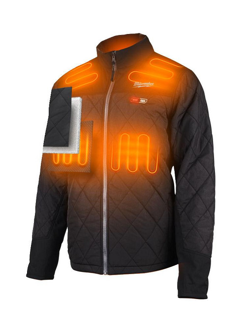 Куртка з електропідігрівом преміальна MILWAUKEE M12 HJP-0 (XL), чорна (розмір XL) Одесса - изображение 1