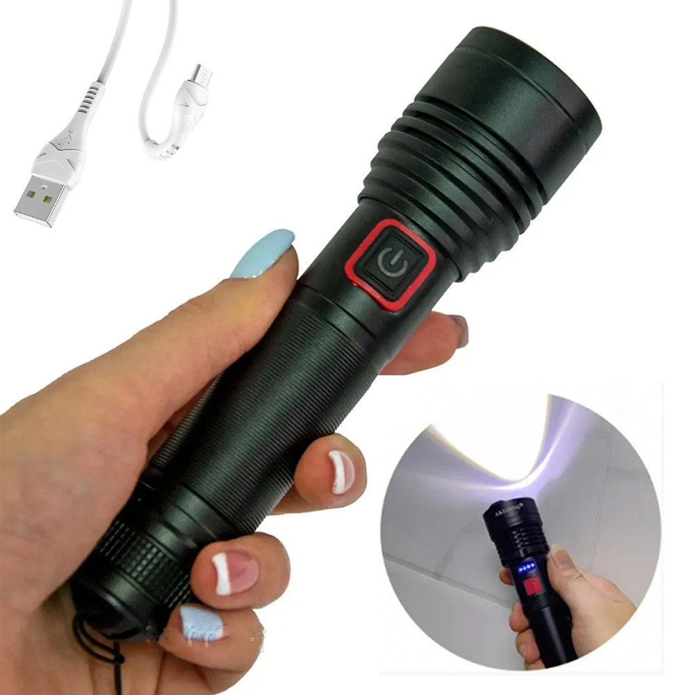 Потужний акумуляторний ліхтар USB,15 Вт,X-Balog BL-P02-P50 SBR Київ - фото 1