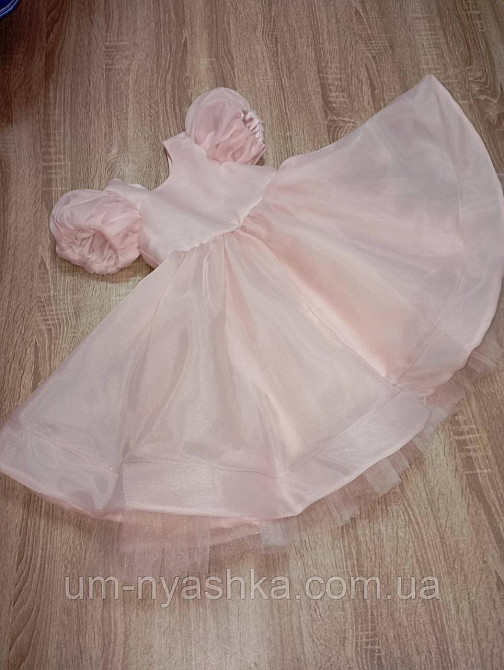 Пудровое платье пышное из шифона с бантом Кривой Рог - изображение 3