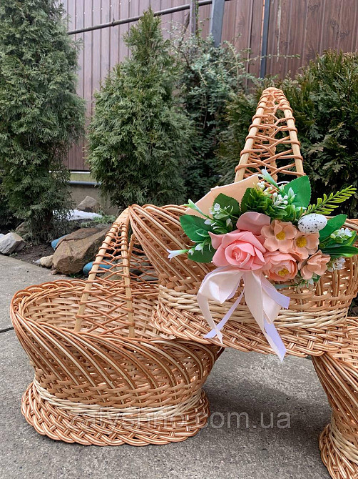 Плетений кошик з лози великий, місткий Київ - фото 2
