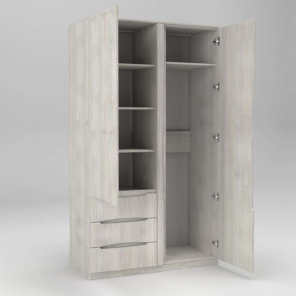 Шкаф Дельта 1, Дуб Шамоні Світлий, 1200х550х2100 Львов - изображение 2