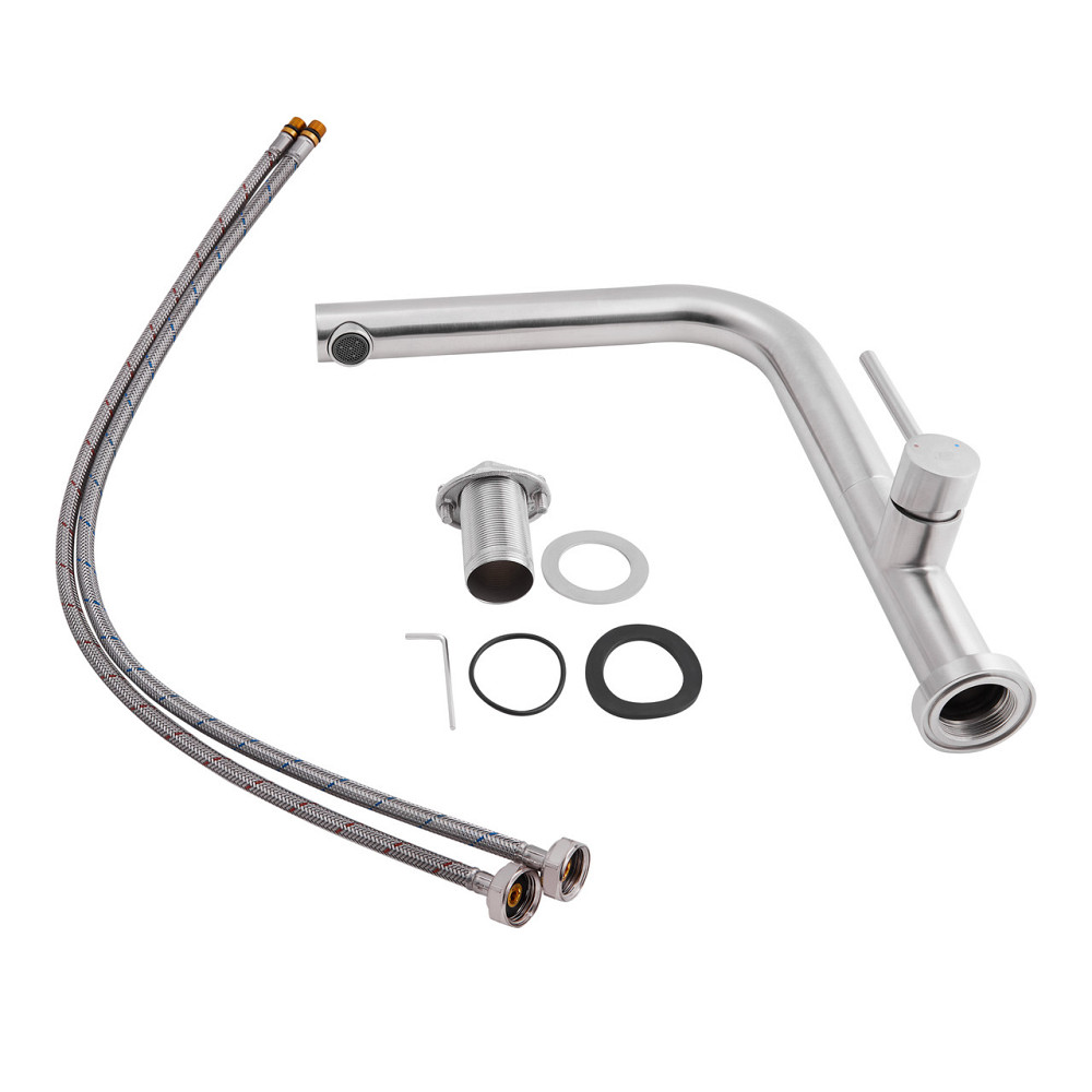 Змішувач для кухні Qtap Zdenek QTZDN9032103FC Brushed Nickel PVD Київ - фото 4