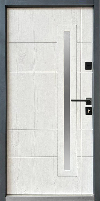 Двери уличные, серия Т-4.0.1,модель 815/146 Металл/МДФ, Серый (MDS1065)/Крафт белый, замки SECUREMME Киев - изображение 2