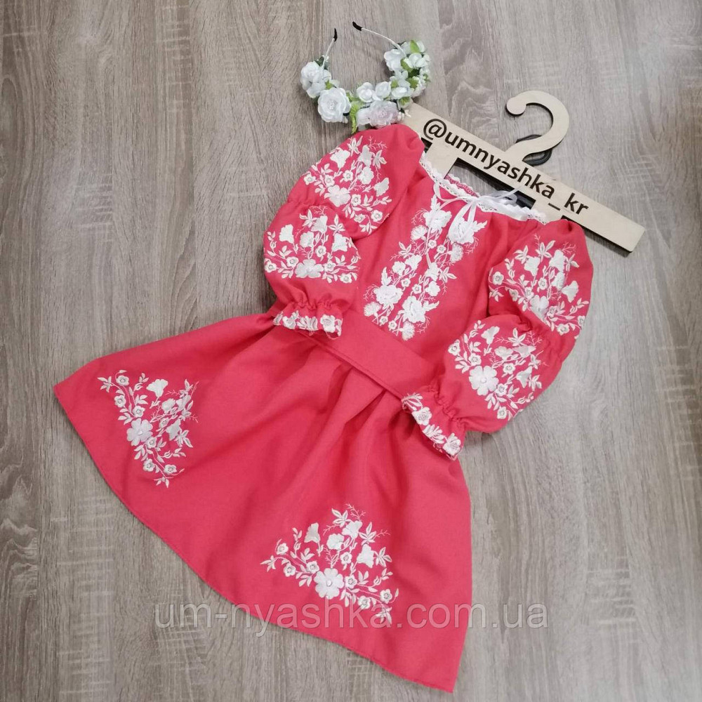 Рожеве вишите плаття Квіткова поляна Кривий Ріг - фото 7