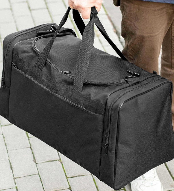 Чоловіча дорожня спортивна сумка Fat чорна тканинна на 60 літрів. Киев - изображение 4