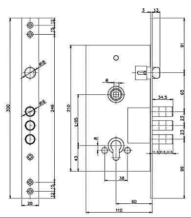 Корпус замка PES Monoblok Київ