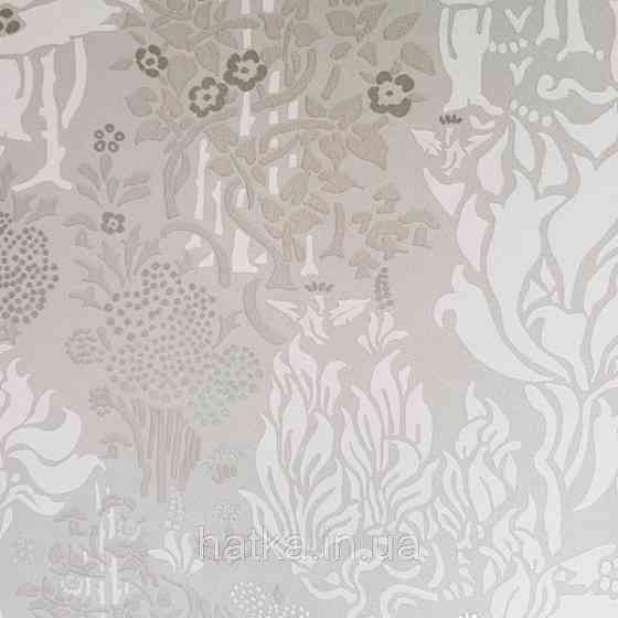 Шпалери флізелінові Decoprint екологічно чисті Daimon абстракція гілки листя рожеві, бежеві, сірі срібло Київ