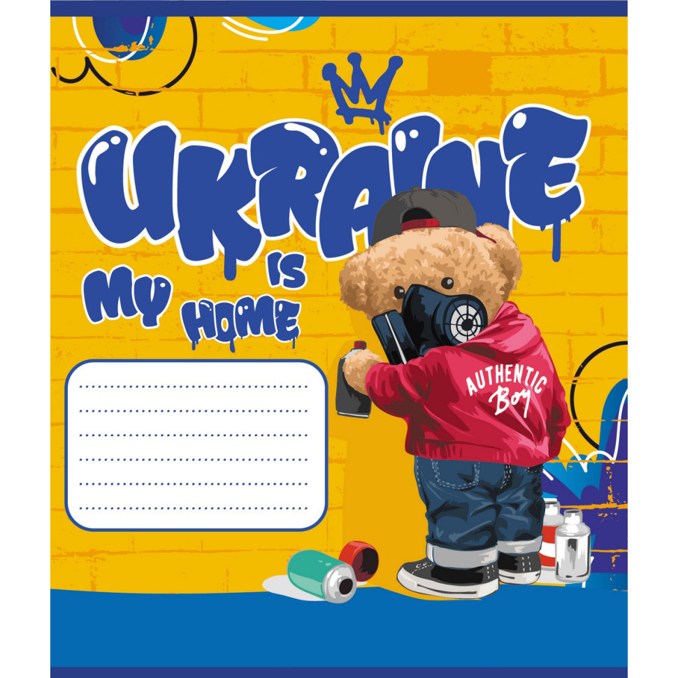 Зошит учнівський "Синьо-жовтий" 024-550160K-1 в клітинку, 24 аркуші Вінниця - фото 1