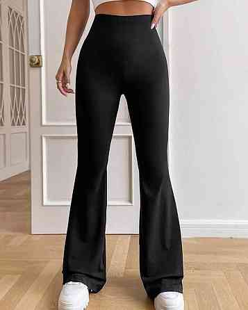 Женские базовые лосины клеш на высокой посадке крепдайвинг Одесса