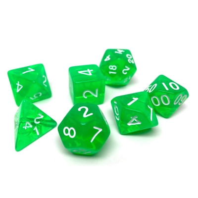 Набор кубиков для настольных игр Games 7 Days Transparent 7 Dice Set - Green (g7dtran05) Винница - изображение 2