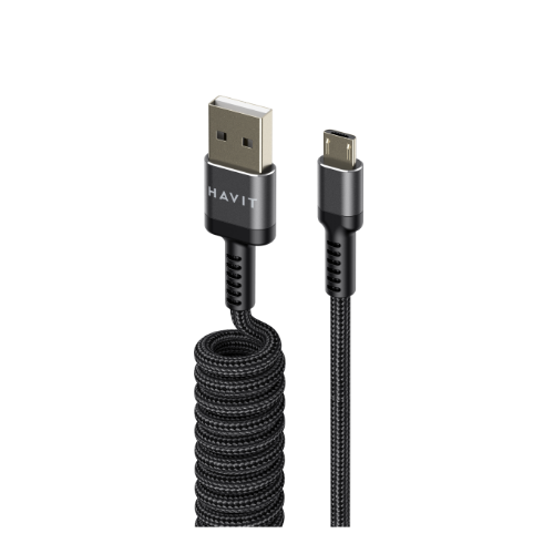 Кабель USB MicroUSB Havit HV-CB6250 2,4A 1,5м чорний Житомир - фото 3