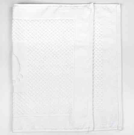 Махровий рушник жакардовий для ніг GM Textile 50х70см 600г/м2 (Білий) Суми