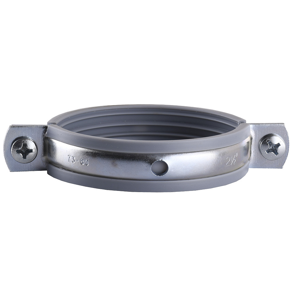 Хомут в зборi CR 2 1/2″ (70-80мм) з гвинтом-шурупом 8*100 та дюбелем в уп., сірий Тернопіль - фото 4