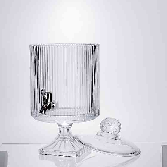 Стеклянная лимонадница с краном на подставке 4.5 л Киев