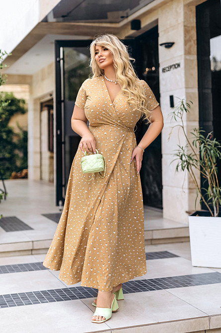 Довга літня сукня у квітковий принт "Bestie" | Батал Київ - фото 1