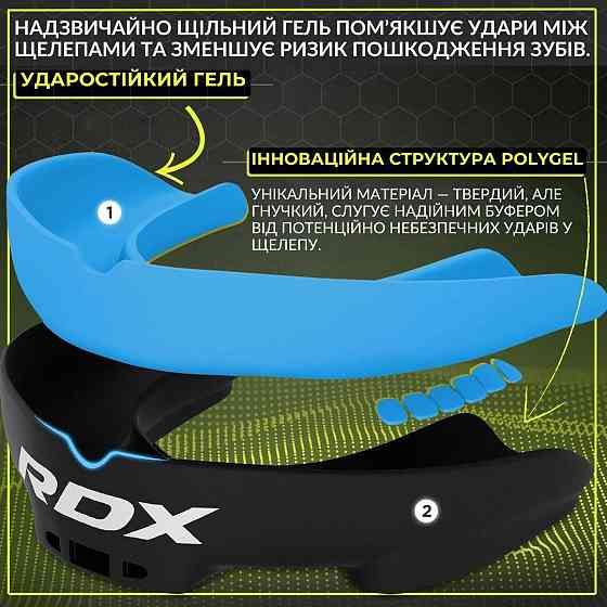 Капа RDX 3w доросла (вік 12+) Black/Blue Кам'янське