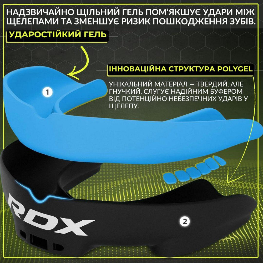 Капа RDX 3w доросла (вік 12+) Black/Blue Кам'янське - фото 3