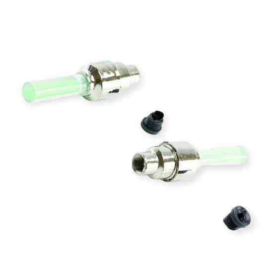 Колпачок нипель колеса светящийся зеленые (пара) на Мукачево